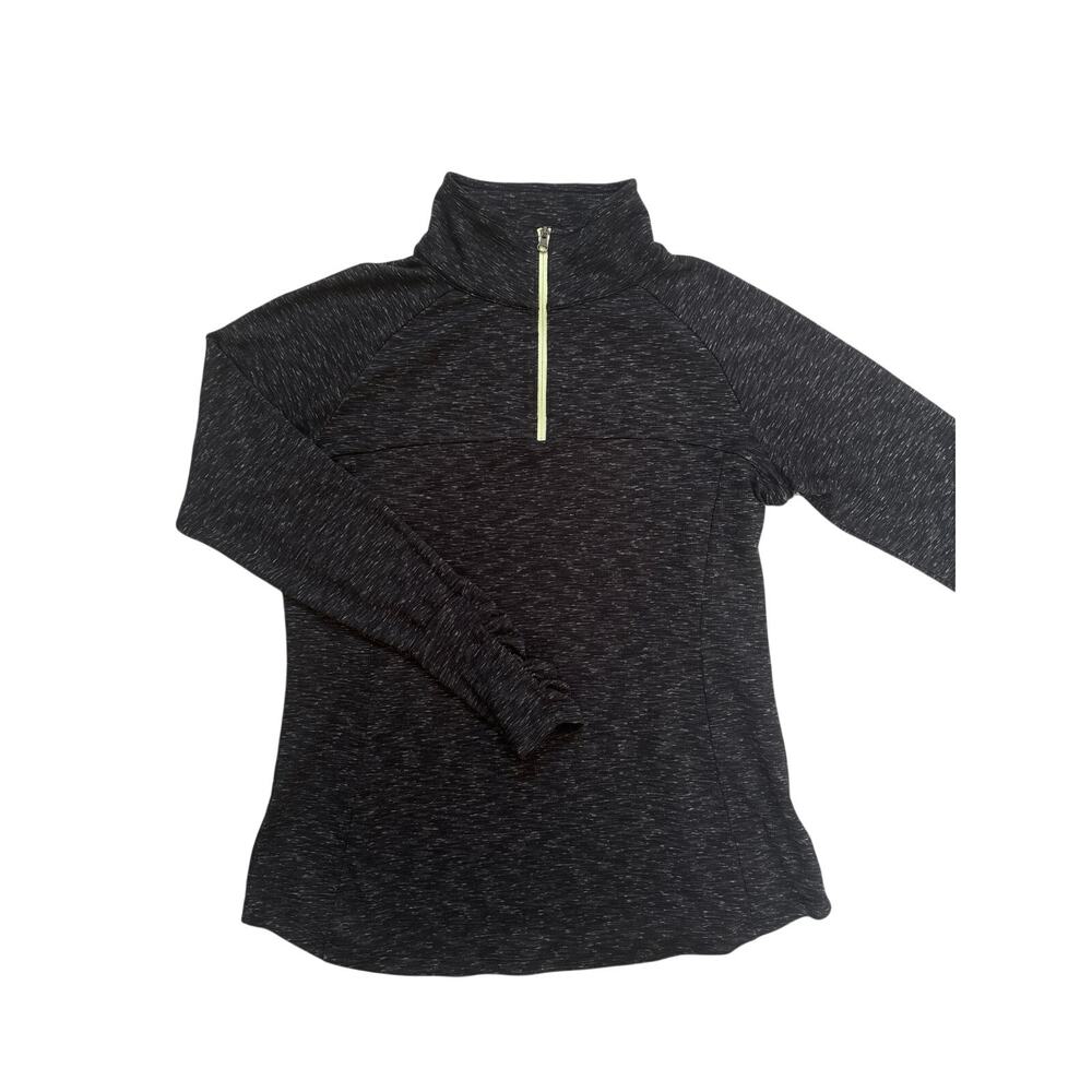 Columbia Women's M Black Space Dye Quarter Zip Performance Pullover